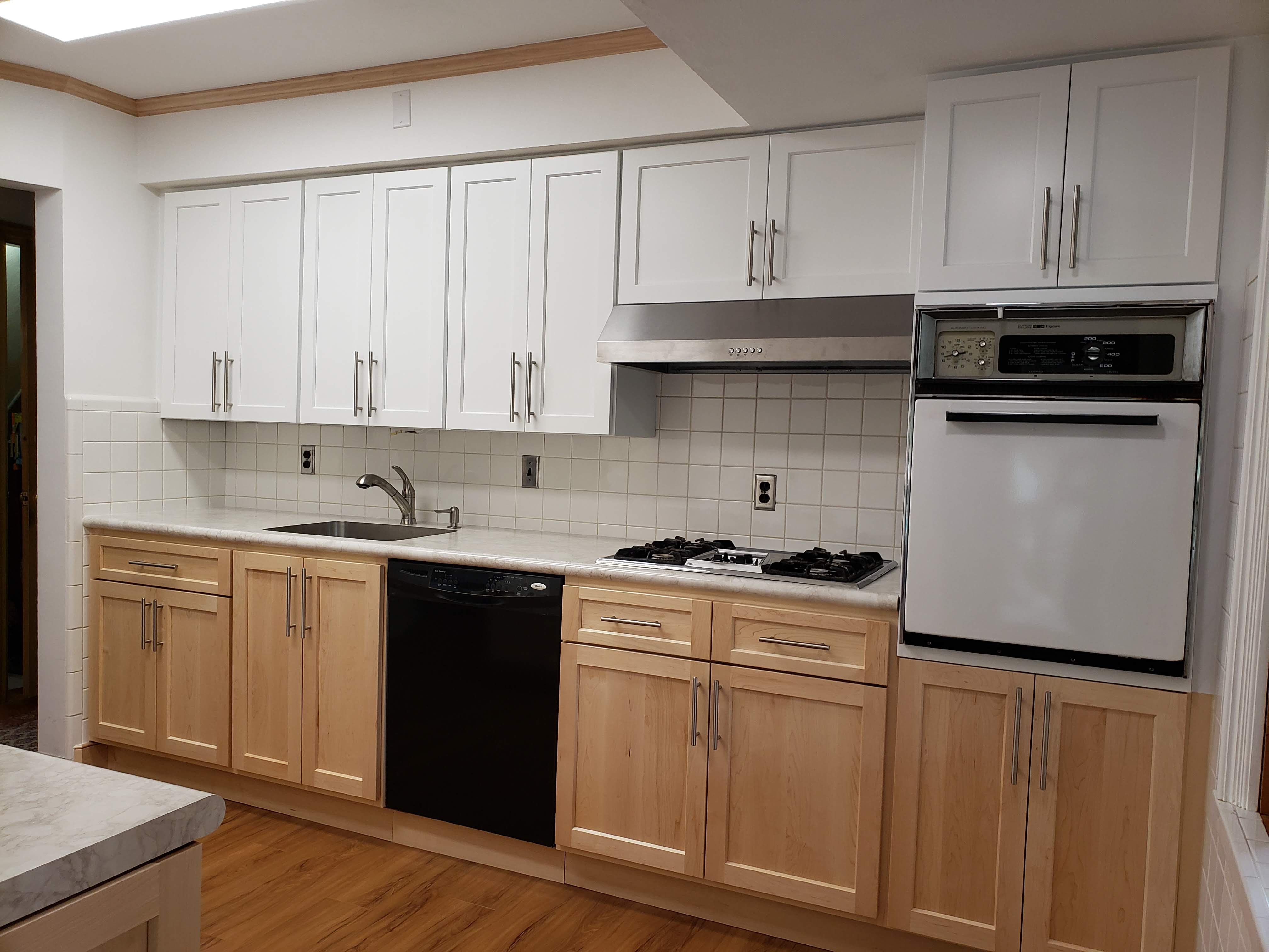 TwoTone Arctic White Walls, Natural Maple Bases and 6 Crown, Satin